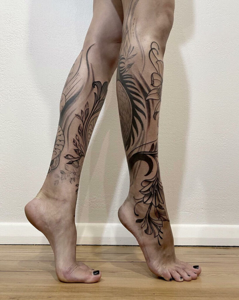 12+ Flow Tattoo Ideas To Inspire You! 13 Eden Legs Tattoo