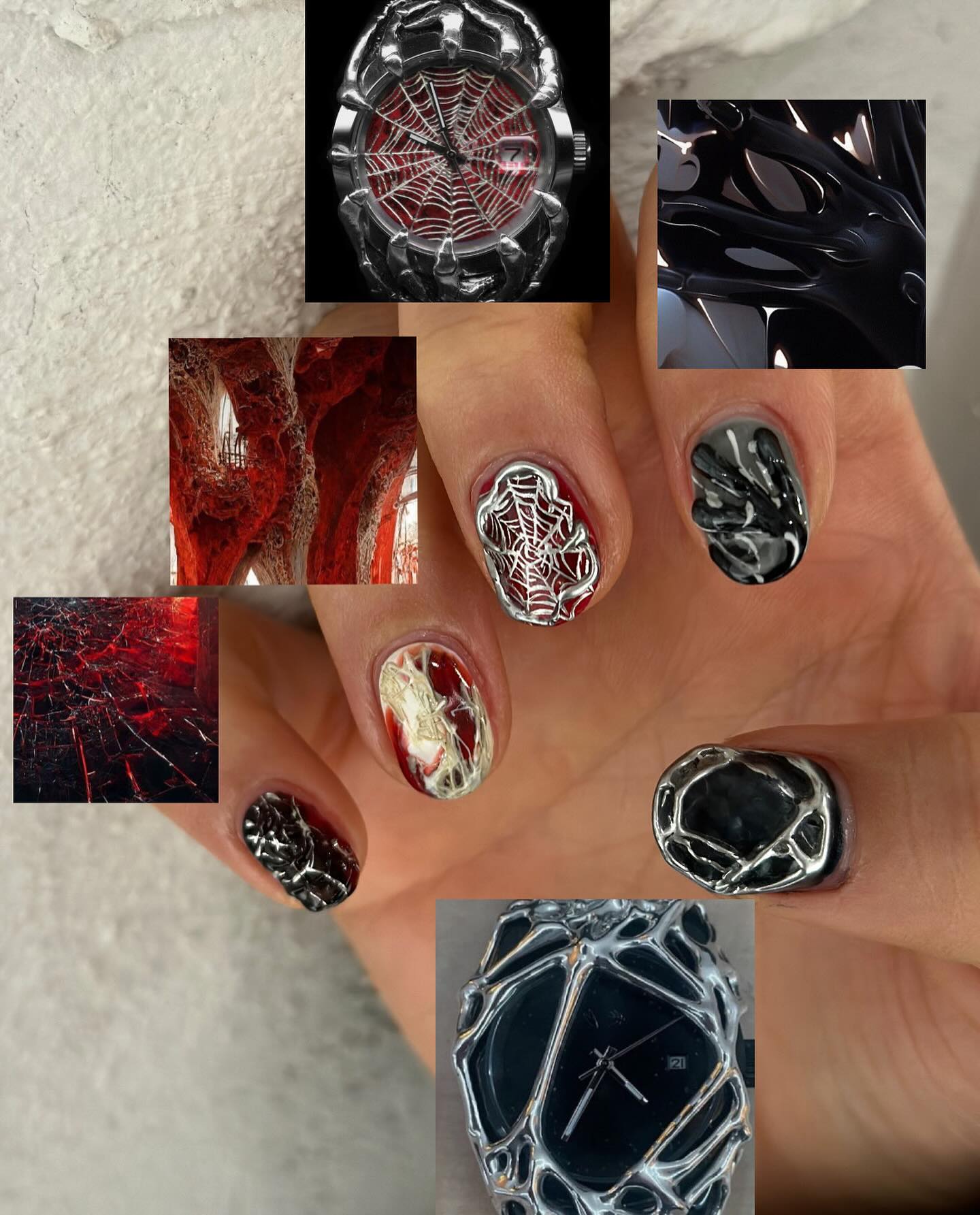 20 Latest Edgy Nail Designs With Drawings to Try In 2024! 51 Edgy Abstract Geometric Nail Art