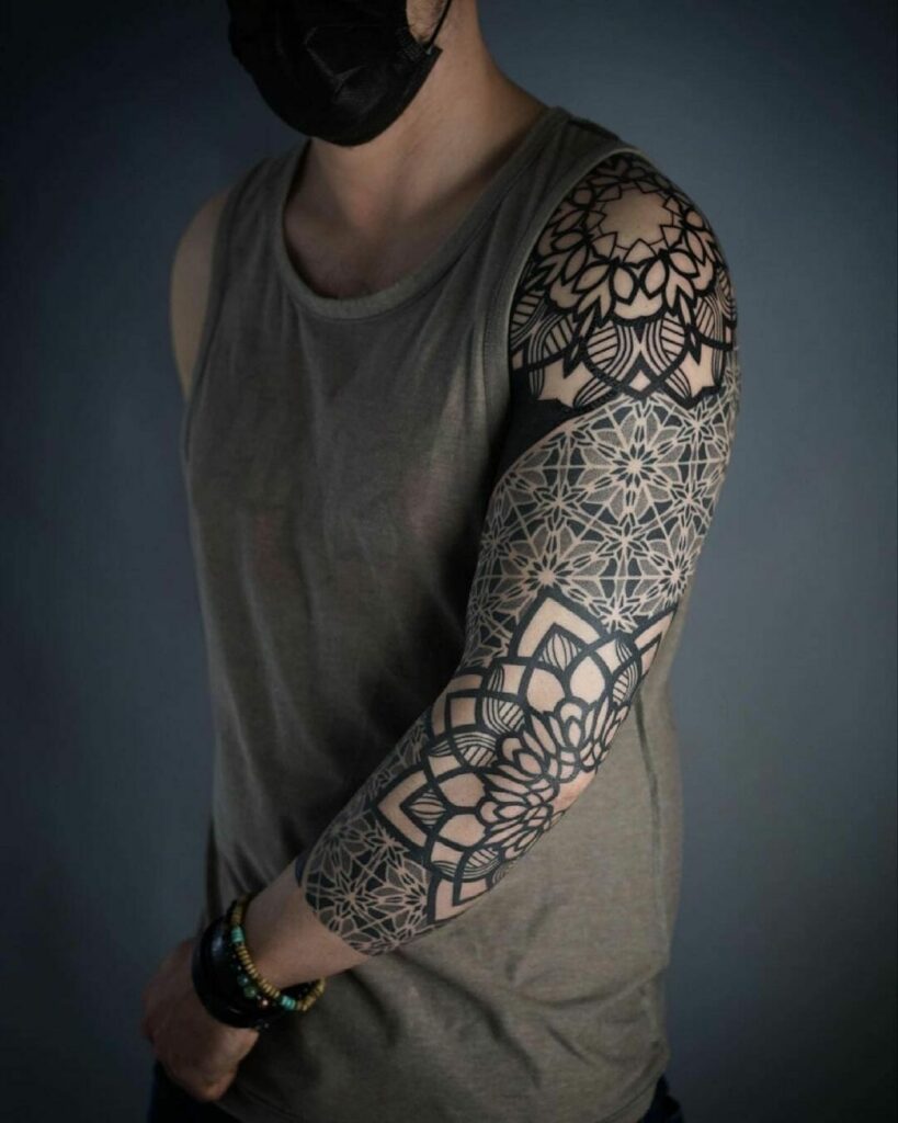 14+ Black Sleeve Tattoo Ideas To Inspire You 13 Elaborate Black Floral Sleeve Tattoo