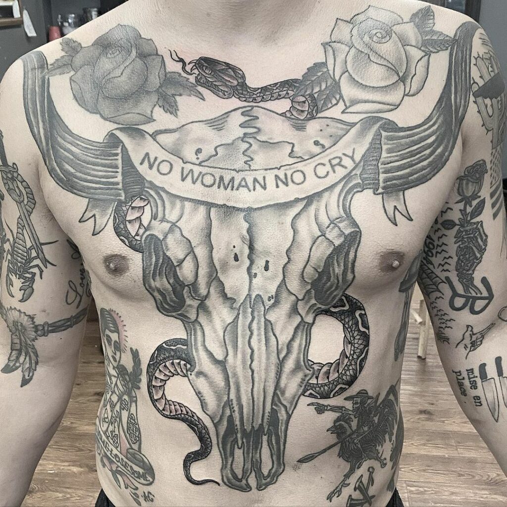 10+ Cow Skull Tattoo Ideas You'll Have To See To Believe! 18 Elaborate Cow Skull Tattoo Ideas For Your Body