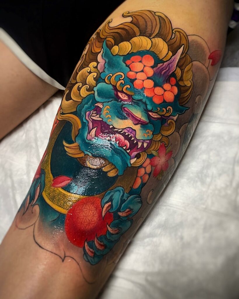 11+ Traditional Foo Dog Tattoo Ideas That Will Blow Your Mind! 21 Elaborate Foo Dog Tattoos ideas