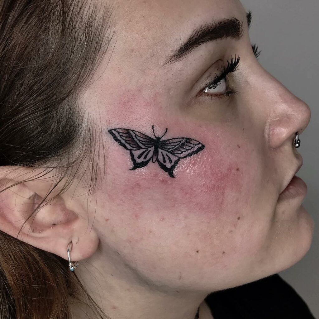 11+ Butterfly Face Tattoo Ideas That Will Blow Your Mind! 18 Elegant Butterfly Design