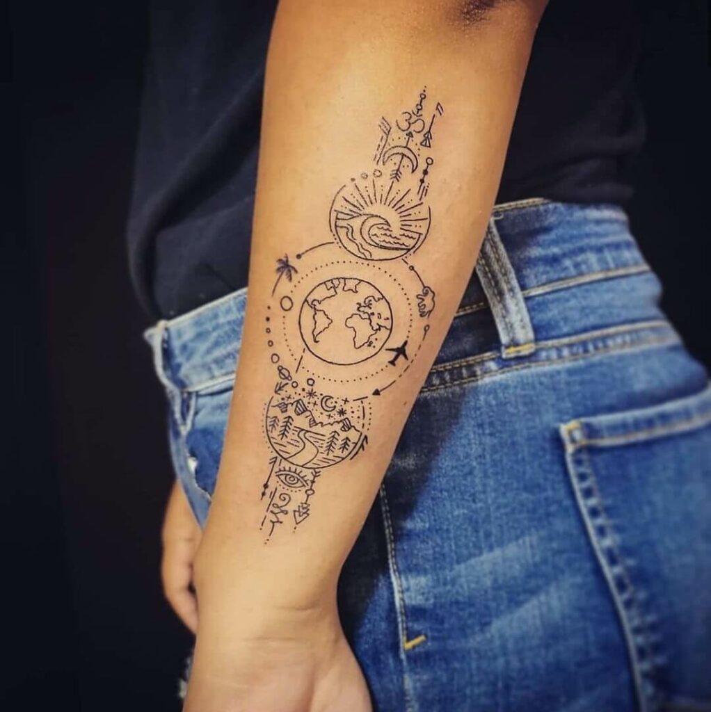 11+ Metaphysics Tattoo Ideas That Will Blow Your Mind! 11 Elegant Earth And Nature Tattoo
