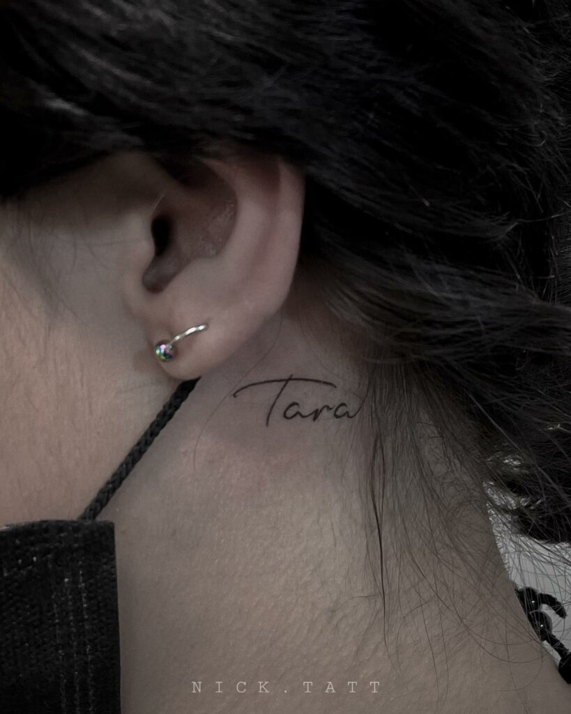 10+ Name Tattoo On Neck Ideas That Will Blow Your Mind! 17 Elegant Name Tattoo On Neck