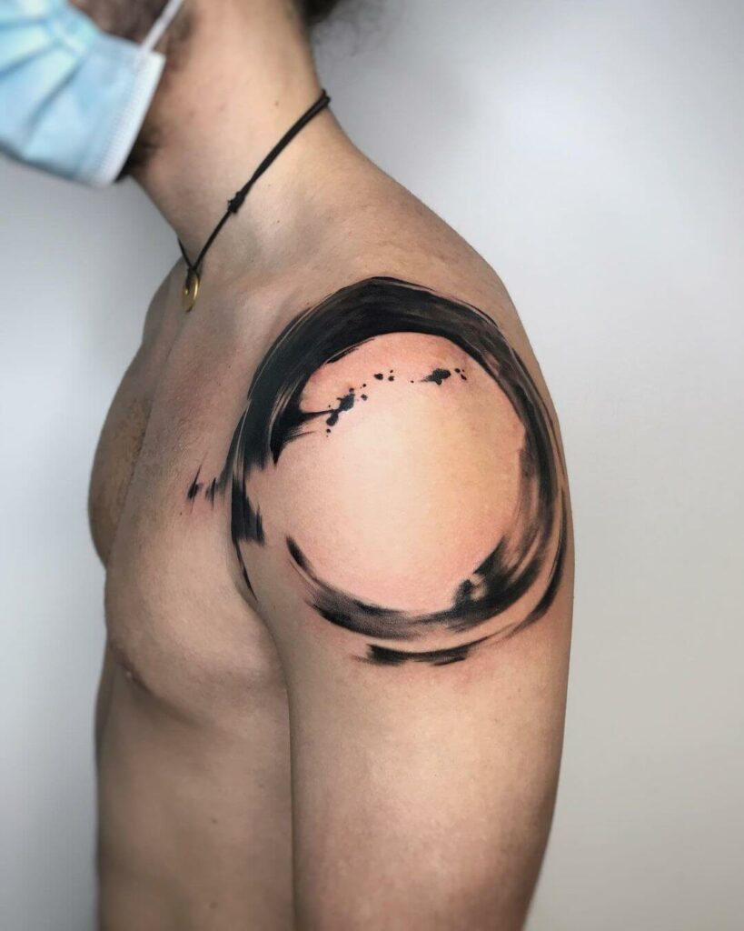 12+Zen Tattoo Ideas To Inspire You 18 Enso Shoulder Tattoo