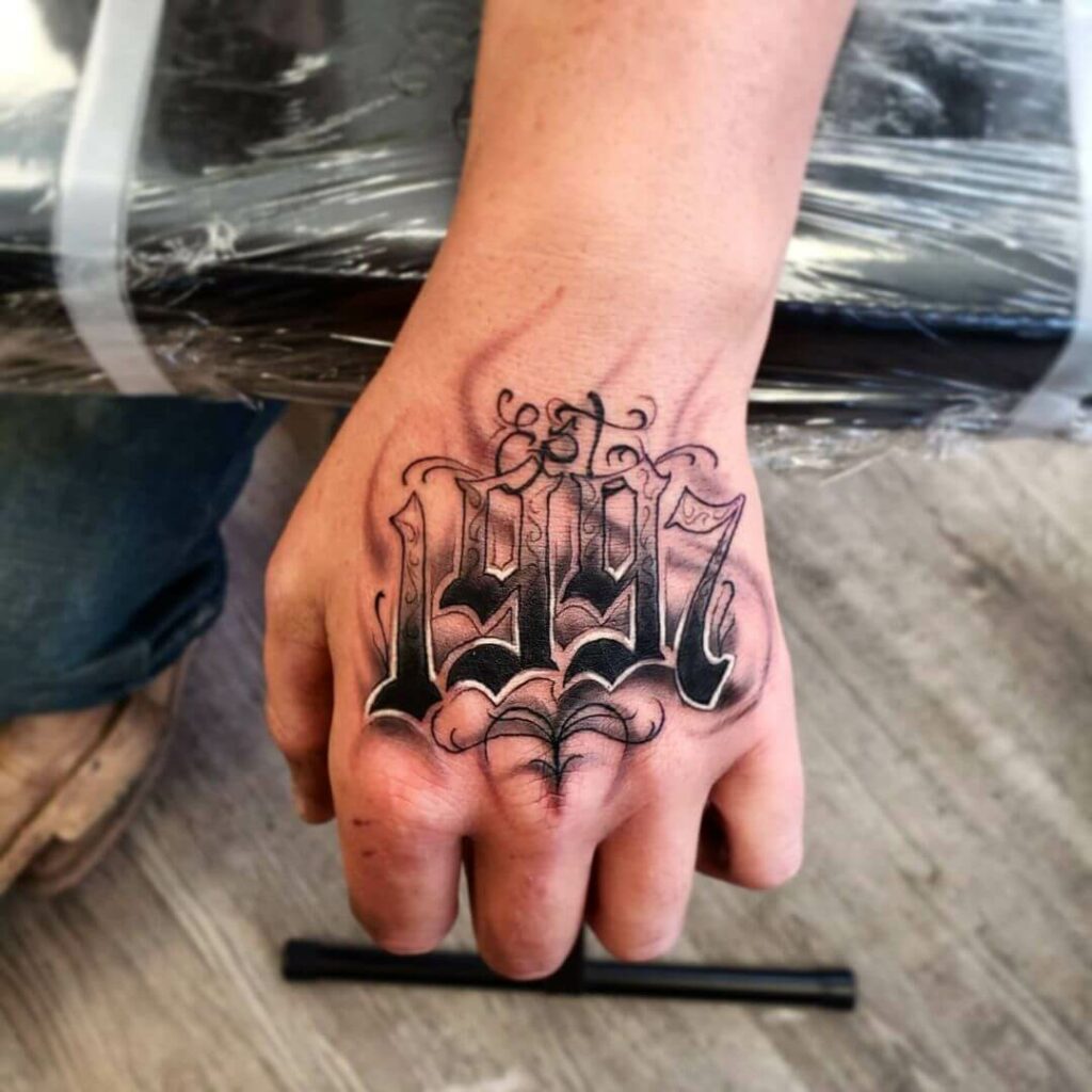 11+ Est 1997 Tattoo Ideas That Will Blow Your Mind! 14 Est 1997 Old English Font Tattoo