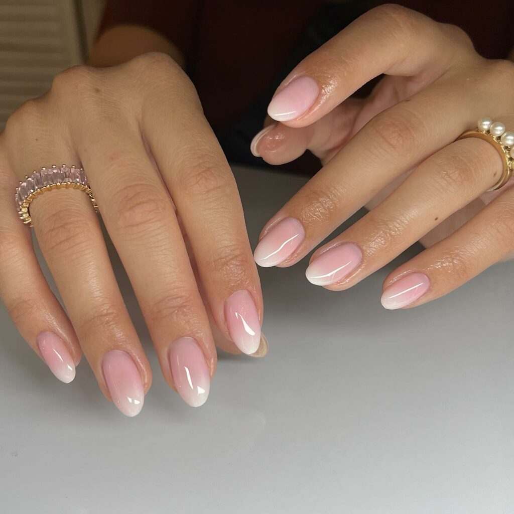 Try in 2024: 39 Latest Short Almond Nail Designs 10 Ethereal Airbrush Delight