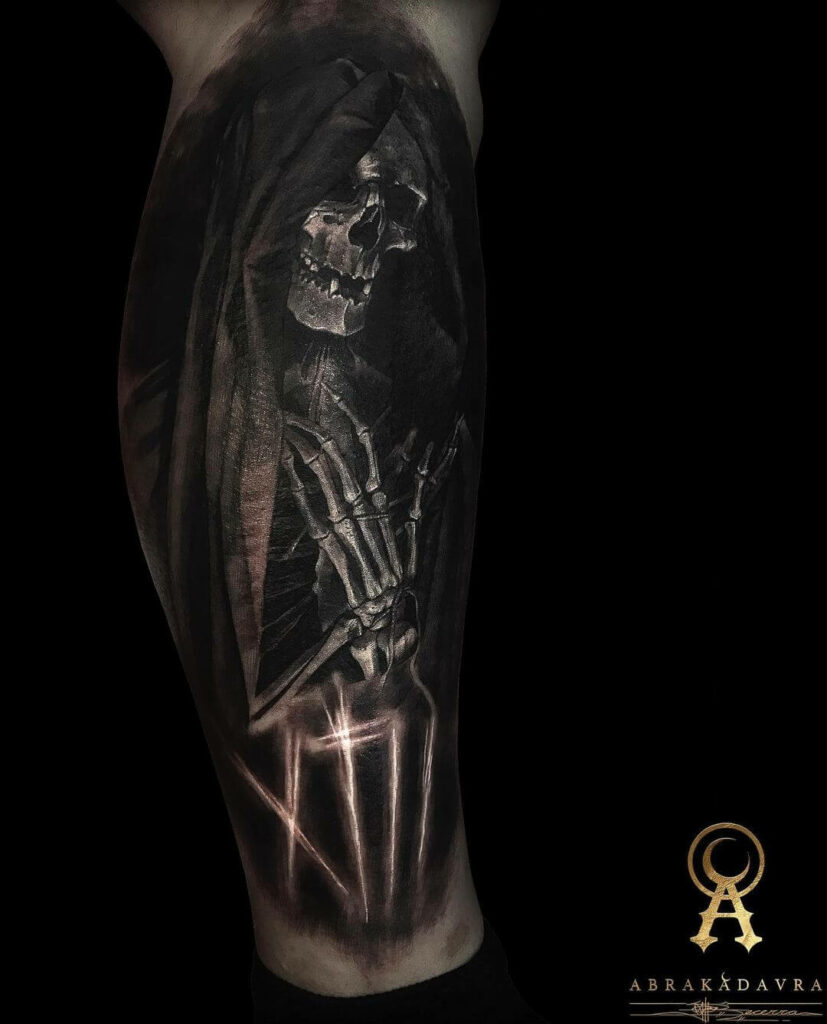 11+ Macabre Tattoo Ideas that Will Blow Your Mind! 13 Evil Grim Ripper Tattoo