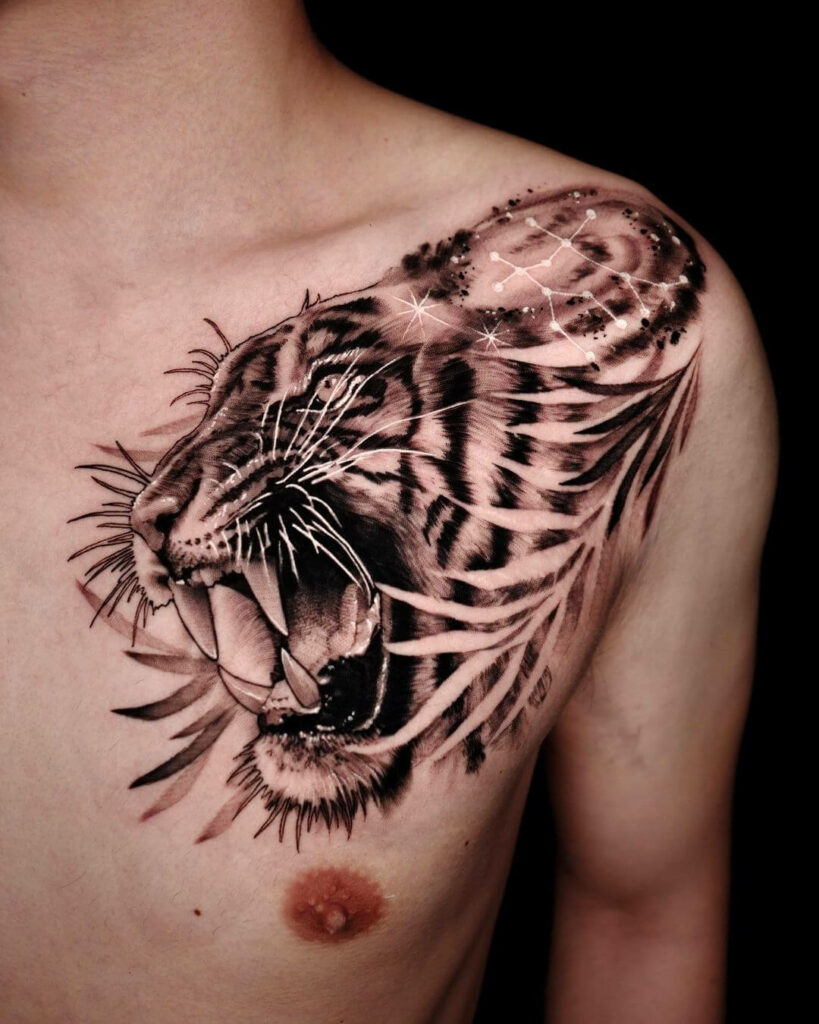 11+ Chest Tiger Tattoo Ideas That Will Blow Your Mind! 13 Exquisite Tiger Tattoo Designs