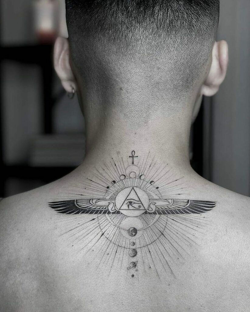 11+ Back Neck Tattoo Men That Will Blow Your Mind! 17 Eye Neck Tattoo