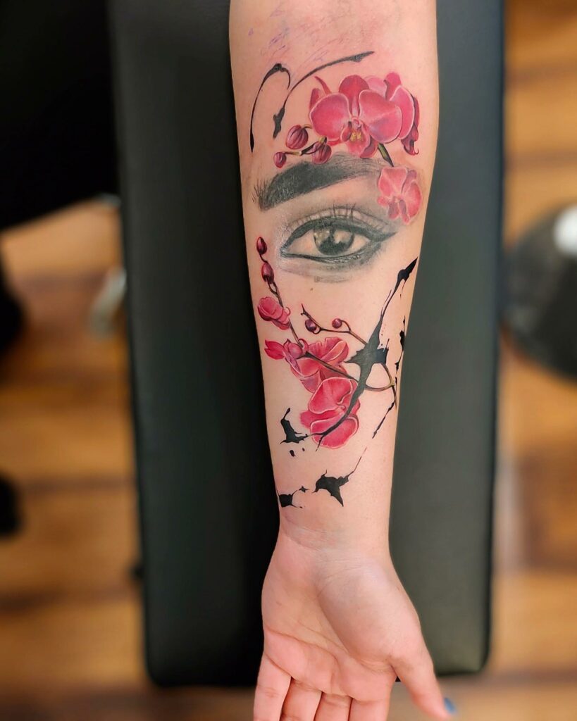 11+ Eye Tattoo On Arm Ideas That Will Blow Your Mind! 11 Eye Tattoo Ideas On Arm With Cherry Blossom