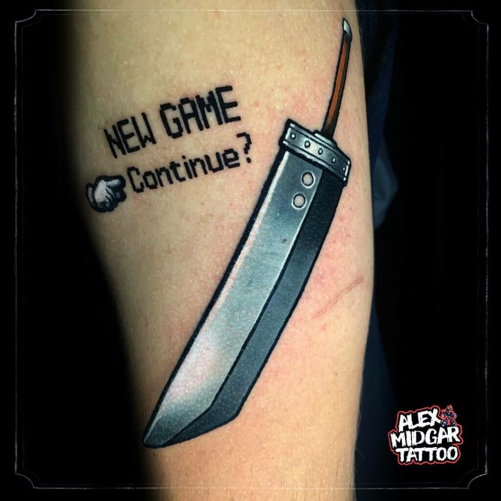 12+ Buster Sword Tattoo Ideas To Inspire You! 14 FF7 Buster Sword Tattoo Gamer Ink