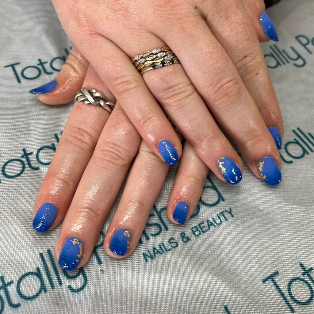 Experiment with 30 Stunning Blue Ombré Nails for 2024 21 Faded blue ombre nails