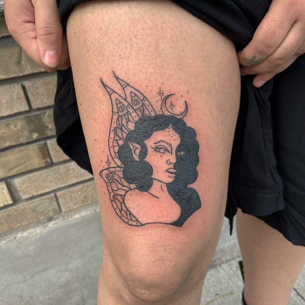 10+ Above The Knee Tattoo Ideas That Will Blow Your Mind! 11 Fairy Above Knee Tattoo