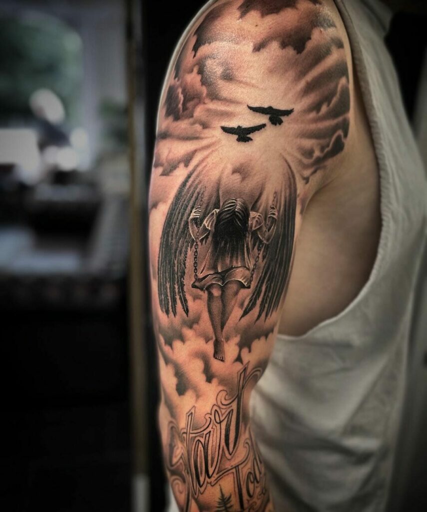 11+ Fallen Angel Tattoo Ideas You Have To See To Believe! 18 Fallen Angel Tattoo Sleeve