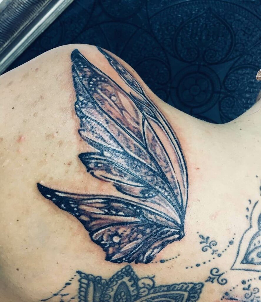 12+ Fairy Wings Tattoo Ideas To Inspire You! 18 Fancy Fairy Tattoo Featuring A Single Wing