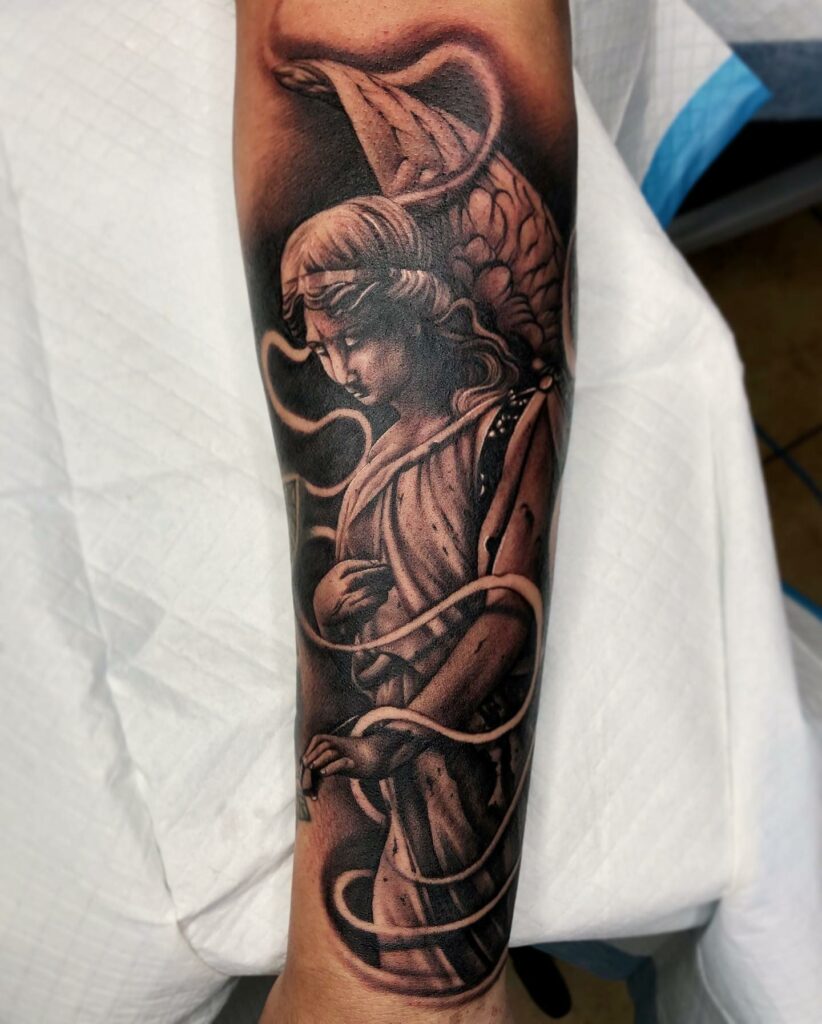 10+ Female Guardian Angel Tattoo Ideas That Will Blow Your Mind! 10 Female Guardian Angel Tattoo