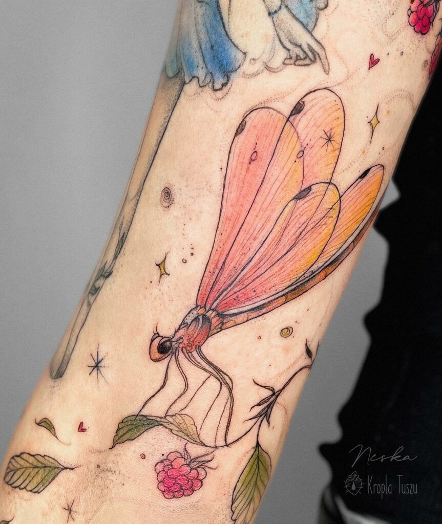 11+ Colorful Dragonfly Tattoo Ideas That Will Blow Your Mind! 14 Feminine Dragonfly Tattoos