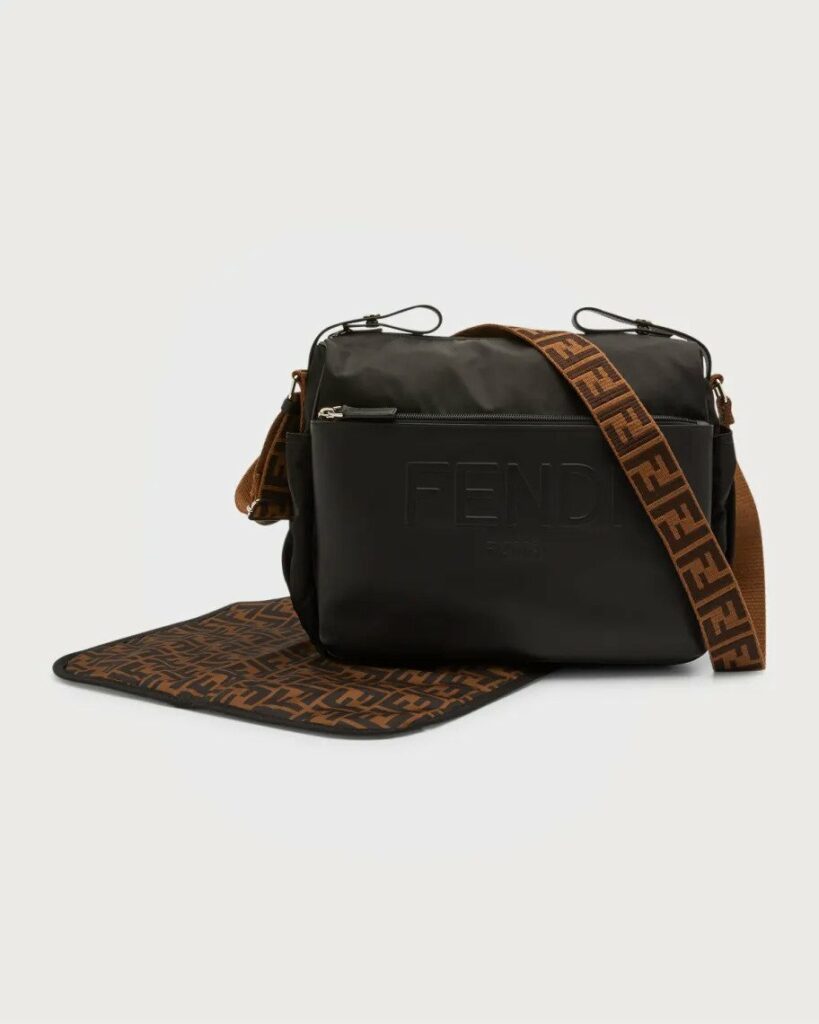 Fendi FF Logo Diaper Bag w Changing Pad