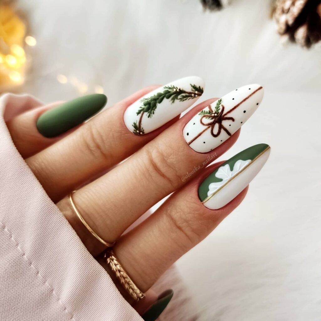 Feel Festive with 30 Christmas Almond Nail Ideas in 2024 31 Festive Art Christmas Almond Nails