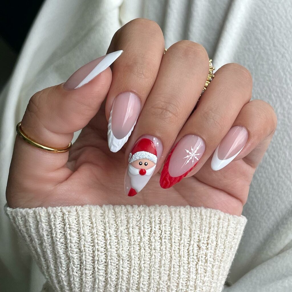 Feel Festive with 30 Christmas Almond Nail Ideas in 2024 27 Festive Christmas Almond Nails