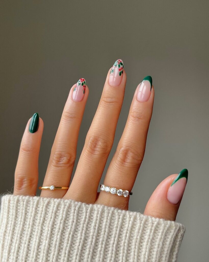 Bring Mistletoe Magic with 20 Mistletoe Nail Ideas in 2024 21 Festive Finesse Mistletoe Nails