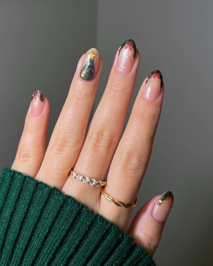 Sparkle and Shine with 33 Glitter Christmas Nail Ideas in 2024 38 Festive Glitter Christmas Nails