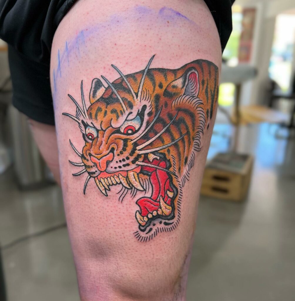 12+ Tiger Thigh Tattoo Ideas That Will Blow Your Mind! 17 Fierce Tiger Thigh Tattoo