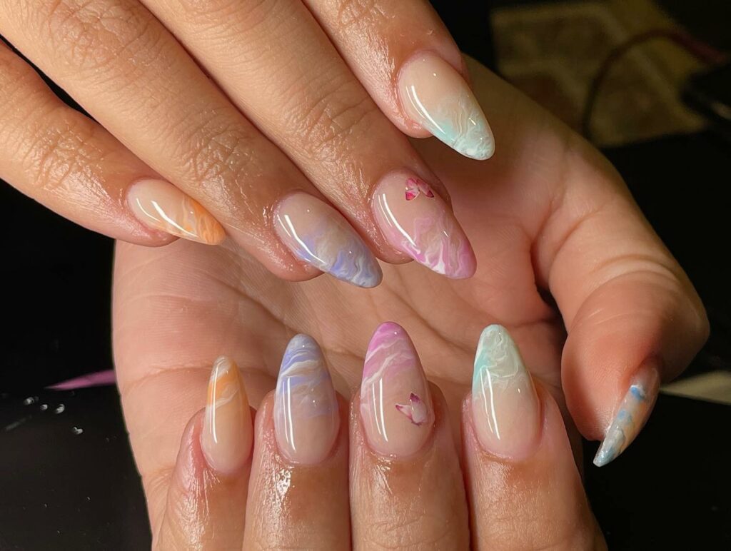49 Latest Thanksgiving Nail Designs For 2024 49 Fiery Marble