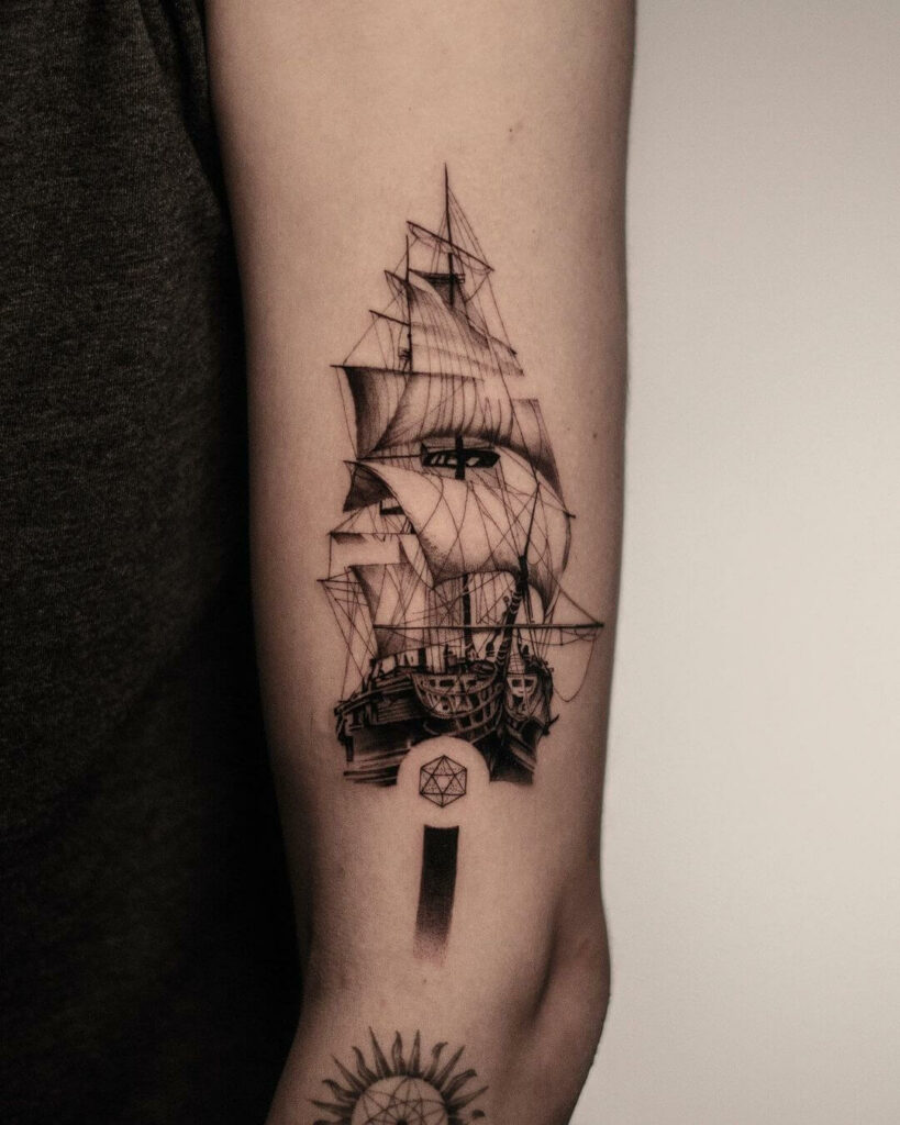 12+ Graphics Tattoo Ideas To Inspire You! 17 Fine Line Sea Graphics Tattoo