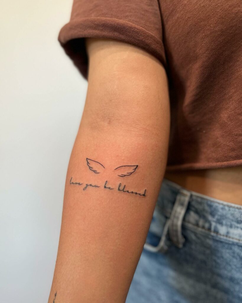 11+ Angel Wing Forearm Tattoo Ideas That Will Blow Your Mind! 14 Fine Line Small Angel Wing Tattoos