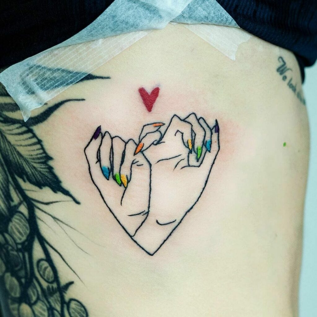 12+ LGBT Tattoo Ideas To Inspire You! 16 Fineline Lesbian Love Tattoo