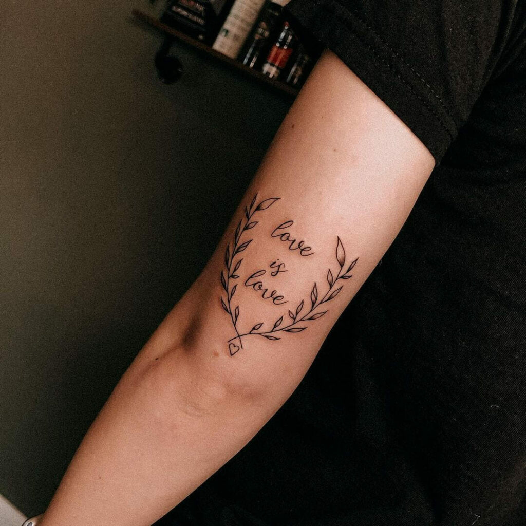 12+ LGBT Tattoo Ideas To Inspire You! 20 Fineline 'Love Is Love' LGBT Tattoo
