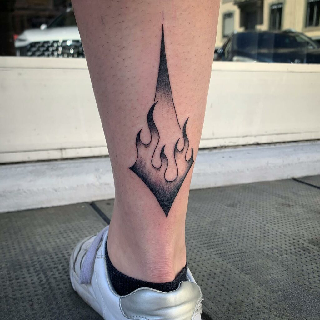 12+ Fire Flame Tattoo Ideas That Will Blow Your Mind! 14 Fire Flame Leg Tattoo