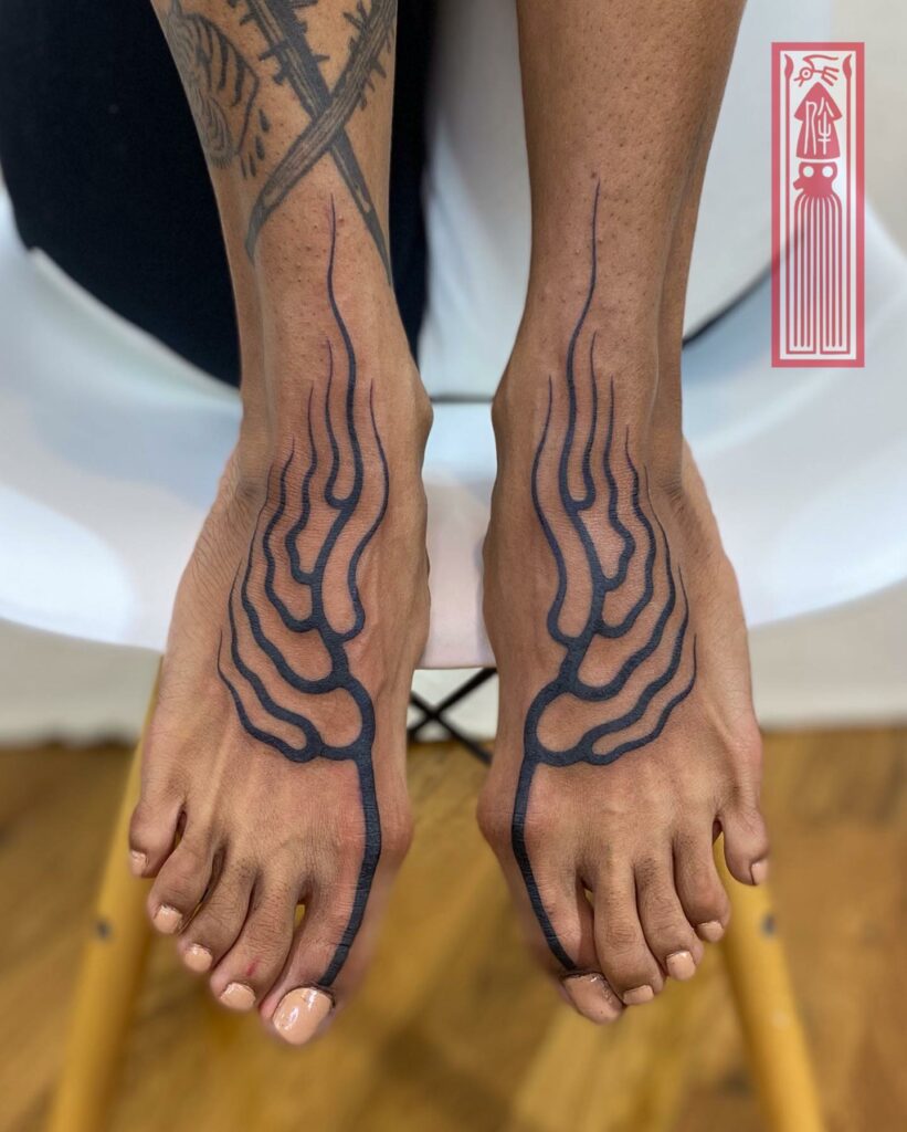11+ Tattoo On Side Of Foot Designs That Will Blow Your Mind! 15 Fire On Foot Tattoos