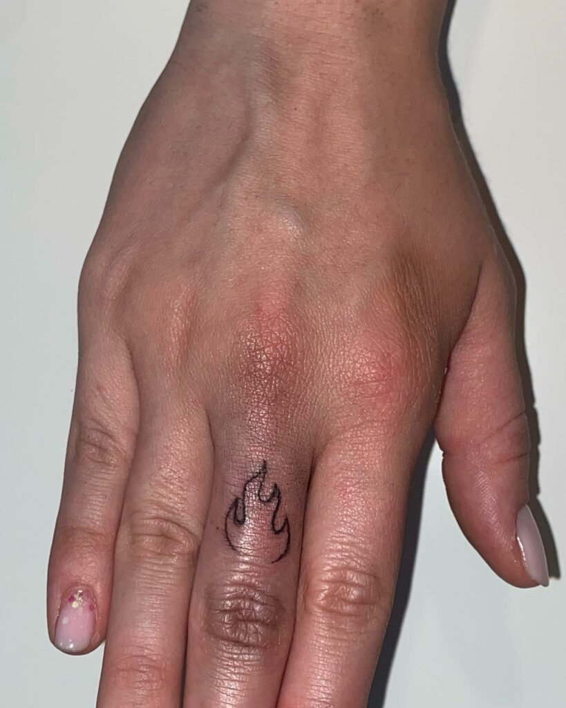 11+ Small Flame Tattoo Ideas That Will Blow Your Mind! 16 Flame Finger Tattoos