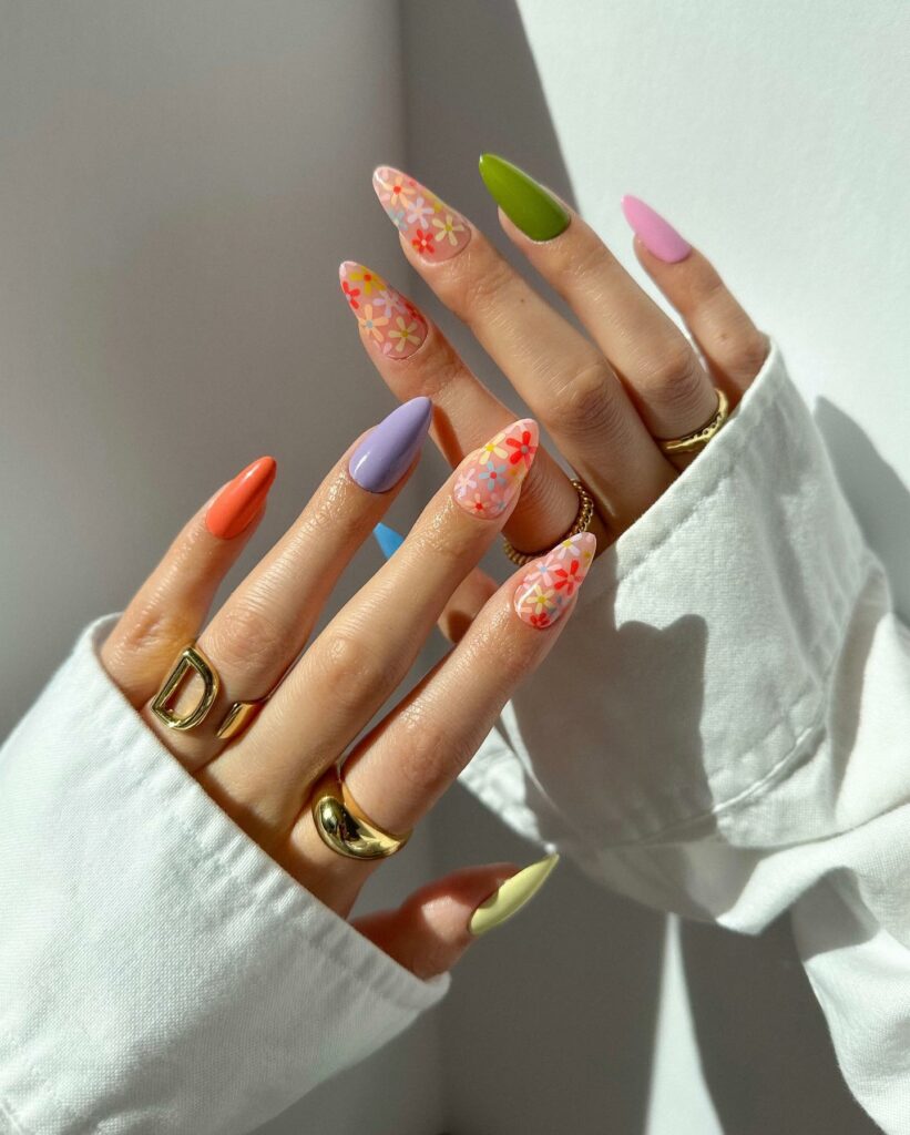 41 Latest Easter Nail Designs To Try This Season! 37 Floral Accents