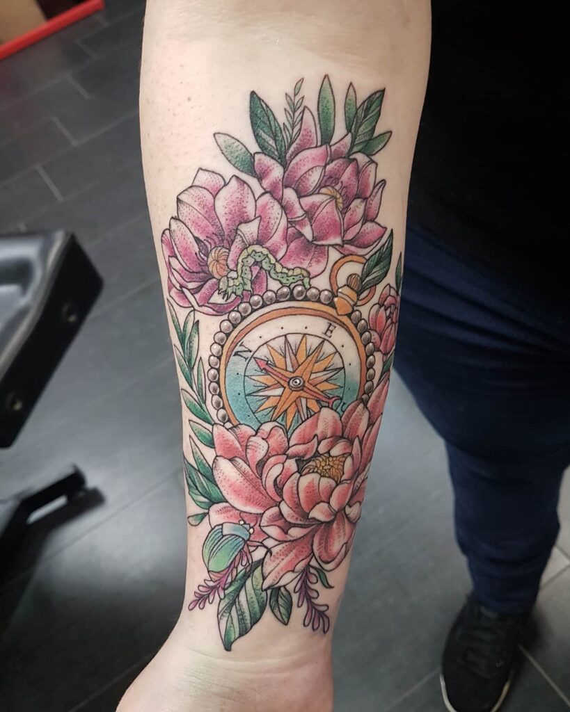 What Does A Compass Tattoo Mean 11 Floral Compass Tattoo
