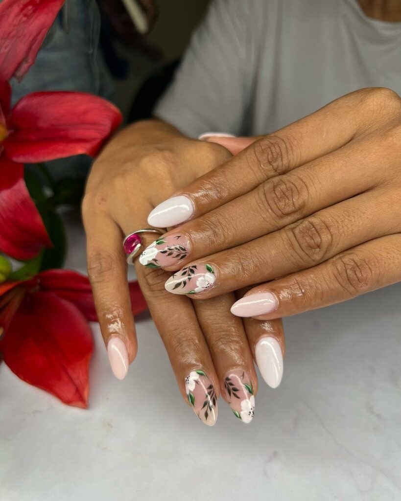 2024's Latest Flower Nail Designs: 29 Designs to Try 26 Floral Cuffs