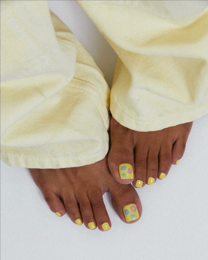 30 Gel Pedicure Ideas to Experiment with in 2024 35 Floral Fantasy pedicure