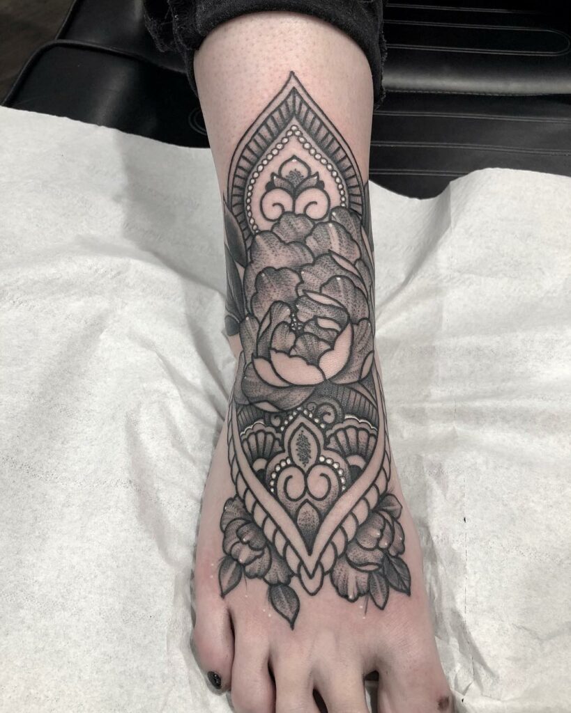 12+ Men Foot Tattoo Ideas That Will Blow Your Mind! 18 Floral Mandala Inspired Foot Tattoo Designs For Men