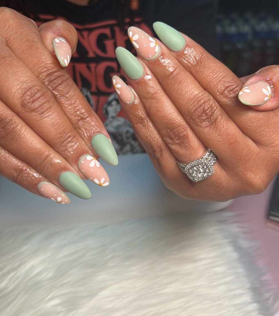 Discover 36 Sage Green Nail Designs To Try in 2024 12 Floral Shades of Green