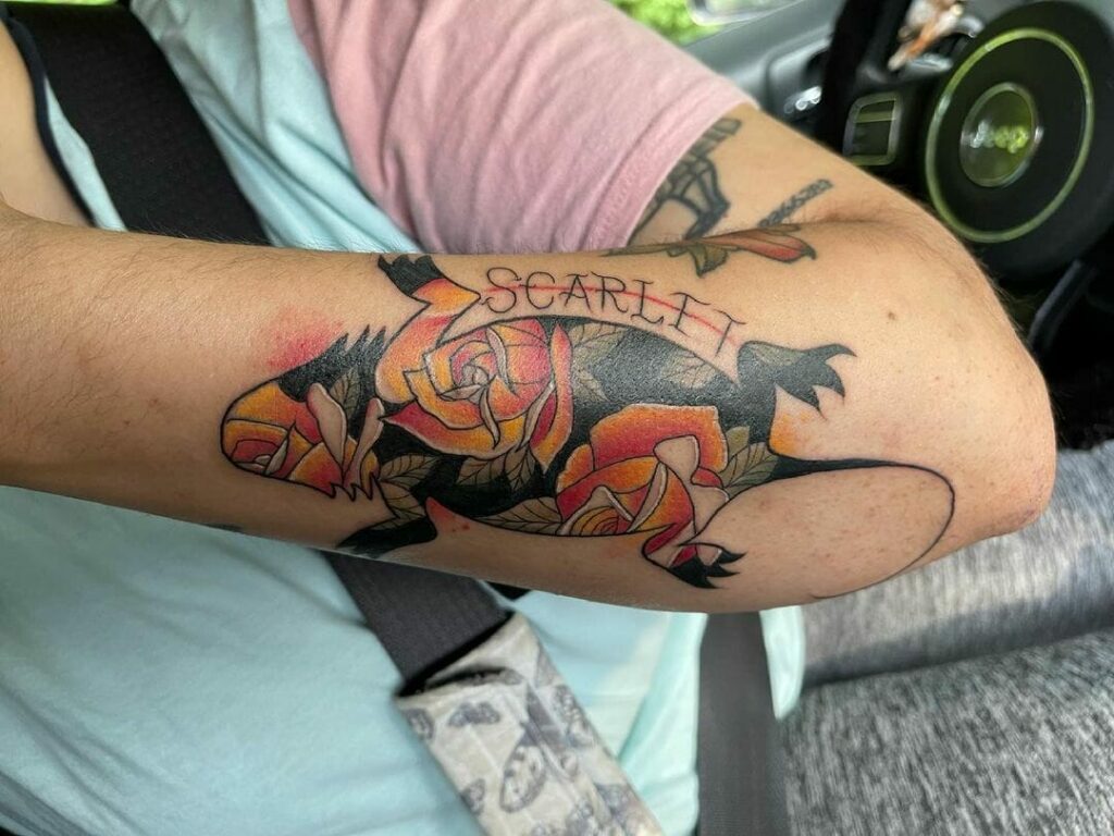 18+ Bearded Dragon Tattoo Ideas To Inspire You! 26 Flower Dragon Flowers Tattoo