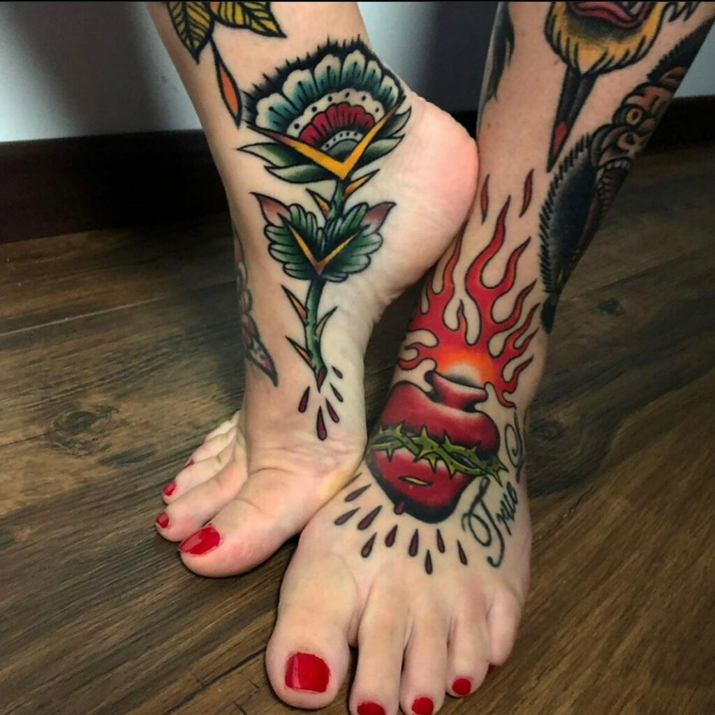 11+ Woman Feet Tattoo Ideas That Will Blow Your Mind! 15 Flower Feet Tattoos For Girls And Women
