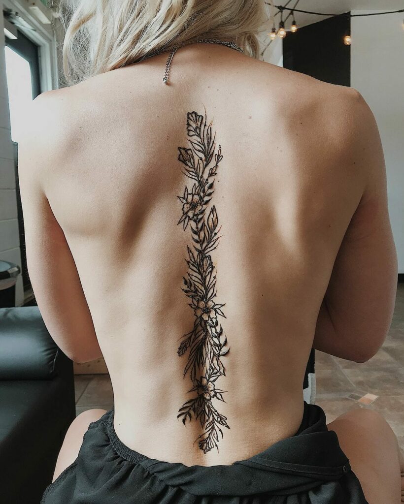 11+ Flower Spine Tattoo Ideas That Will Blow Your Mind! 10 Flower Spine Tattoo