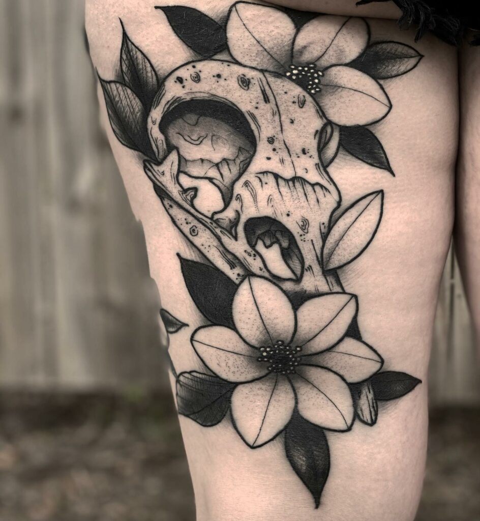 11+ Flower Thigh Tattoo Ideas That Will Blow Your Mind! 10 Flower Thigh Tattoos