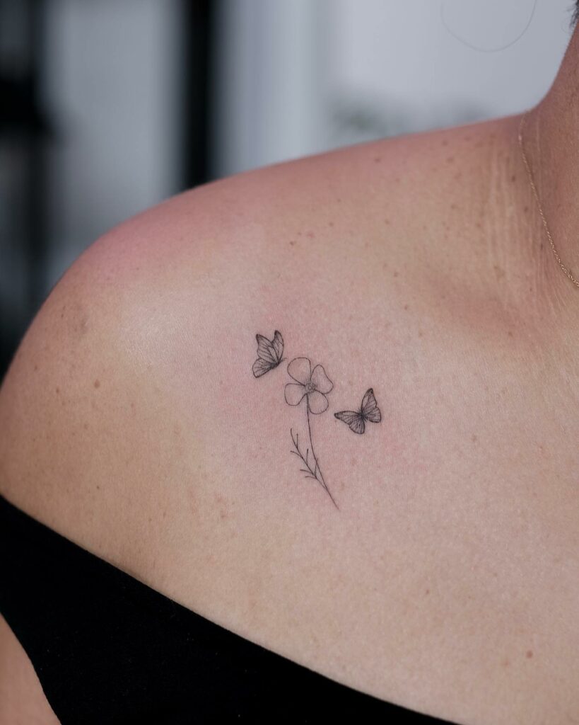 11+ Stencil Easy Tattoo Outlines That Will Blow Your Mind! 18 Flower and Butterfly Tattoos