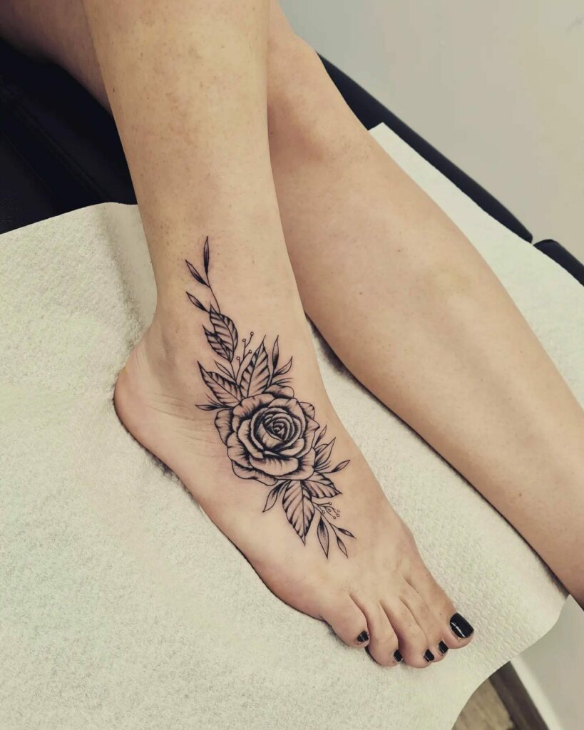 11+ Tattoo On Side Of Foot Designs That Will Blow Your Mind! 13 Flowers Larger Designs Foot Tattoos