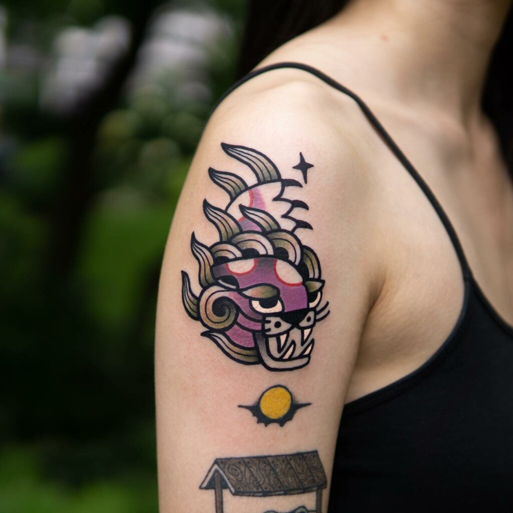 11+ Traditional Foo Dog Tattoo Ideas That Will Blow Your Mind! 17 Foo Dog Head Tattoo Designs