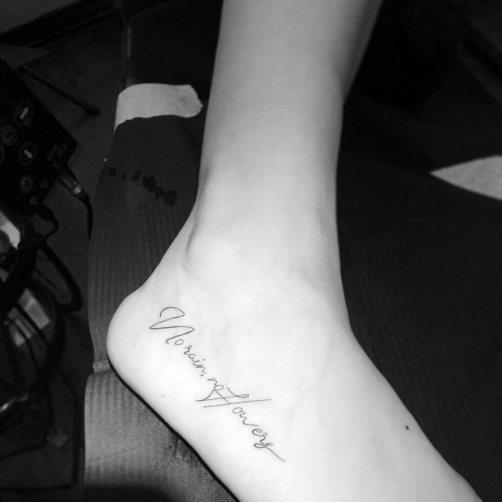 11+ One Word Tattoo Ideas That Will Blow Your Mind! 19 Foot Words Tattoos